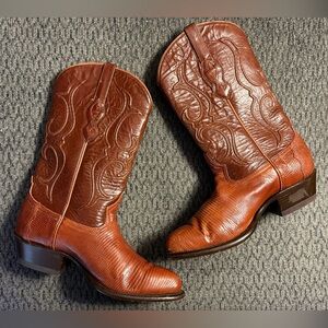 Men’s Los Altos Cognac Teju Lizard Boots Size 8 Western Western Wear